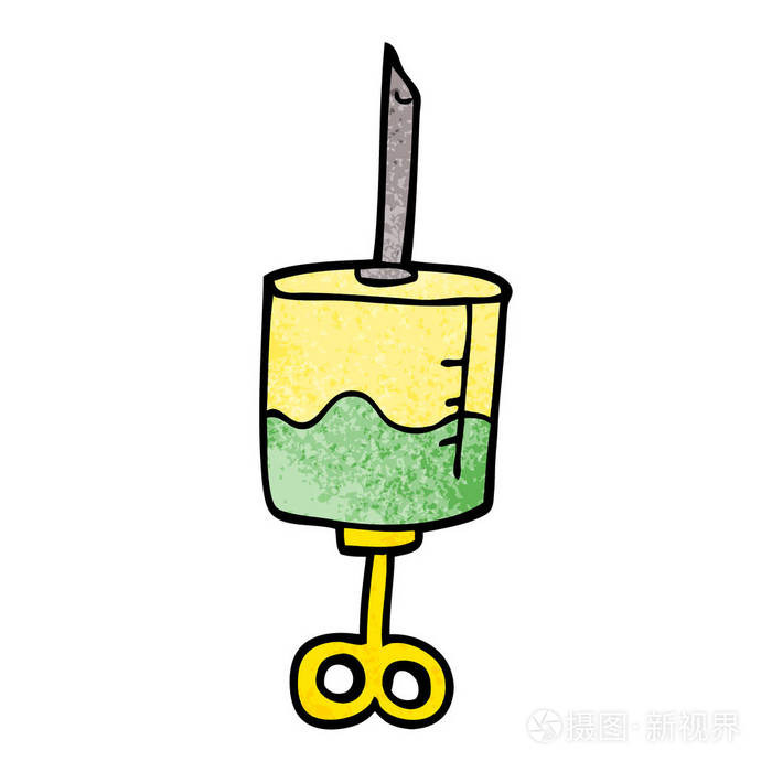 卡通涂鸦医疗注射器插画-正版商用图片13ybix-摄图新视界
