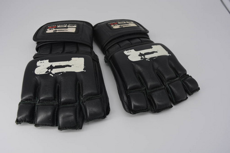 s leather gloves for sport and training, sporting events, boxing