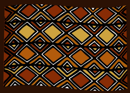 非洲印花面料，民族手工装饰为您的设计，部落图案图案几何元素。矢量质感，非洲纺织安卡拉时尚风格。马里的帕雷奥包裹服，地毯蜡染