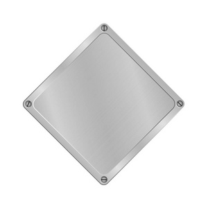 铝板或钢背景金属边框矢量插图上的金属框架