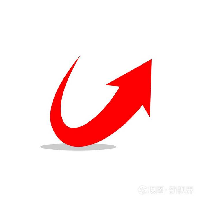 红色向上箭头标志模板