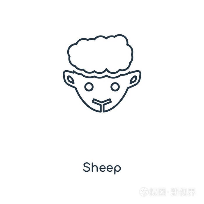 羊矢量图标简单和现代平面符号的网站移动标志应用程序ui.