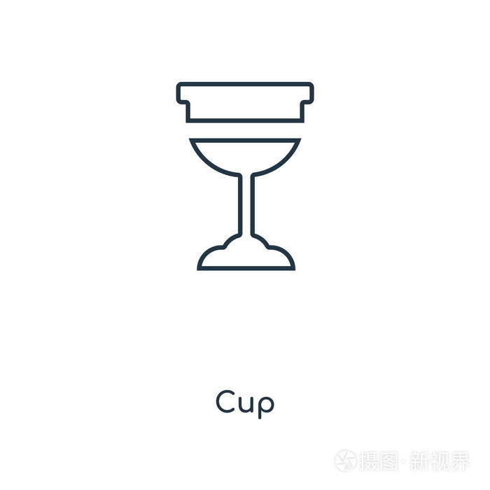 杯矢量图标简单现代平面符号为网站,移动,标志,应用程序,ui.