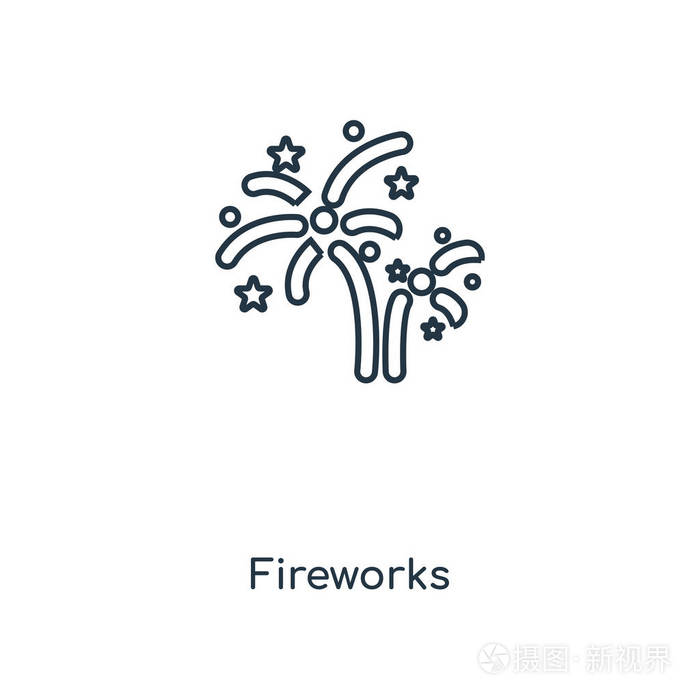 烟花矢量图标简单和现代平面符号的网站移动标志应用程序ui.