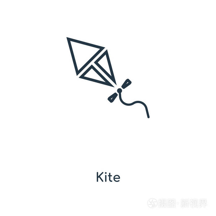 风筝矢量图标简单和现代平面符号的网站移动标志应用程序ui.