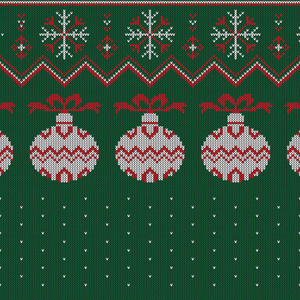 圣诞针织图案。 冬季几何无缝图案。 毛衣围巾被子或衣服质地的设计。 矢量图。