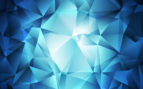 浅蓝色矢量图案的多边形风格。 带有三角形的抽象梯度插图。 现代模板为您的登陆页面。