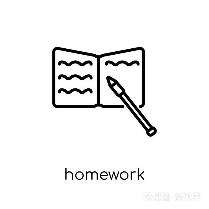 可编辑轮廓笔画矢量插图