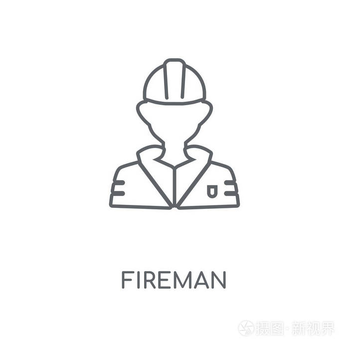消防员概念行程符号设计.