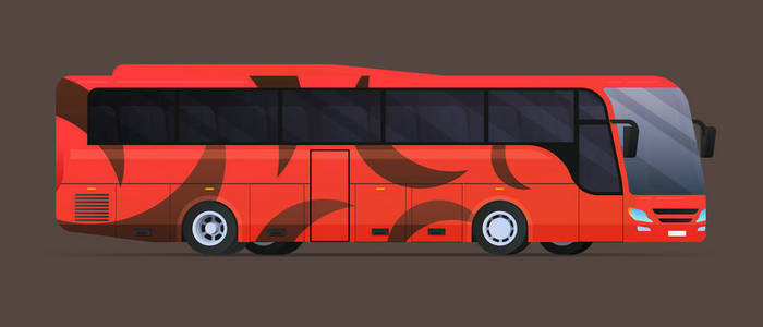大旅游巴士。平的向量例证