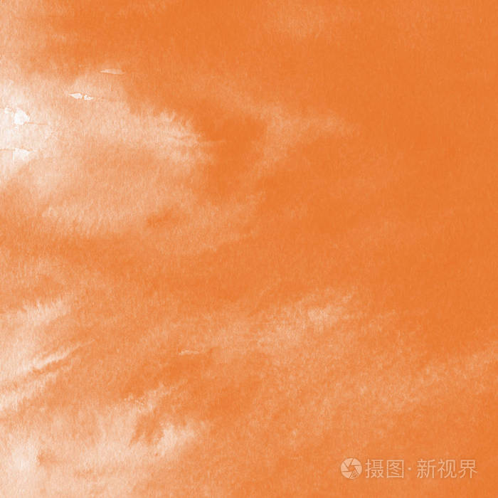橙色水彩颜料纹理抽象背景