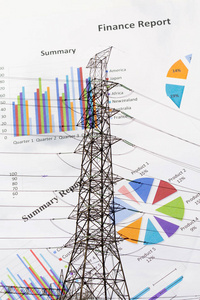 高压电杆结构的双曝光，计算节省财务和经济概念。