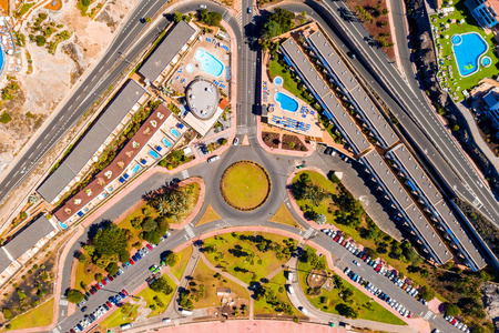 空中道路交叉视图