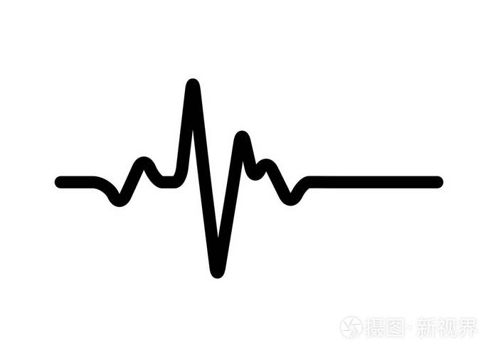 心律心电图ekg信号心搏脉冲线概念设计,白底彩照