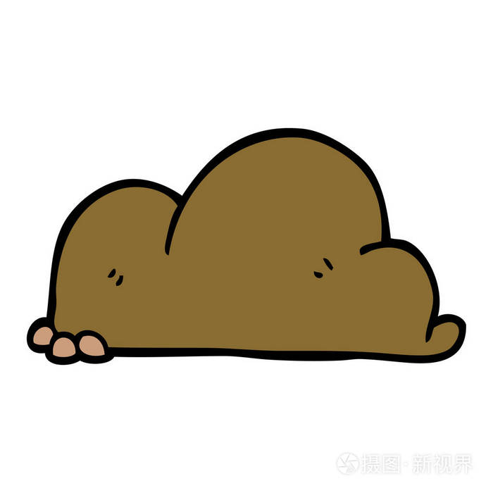 卡通涂鸦堆土