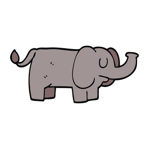 卡通涂鸦有趣的大象