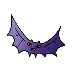 卡通涂鸦蝙蝠万圣节概念