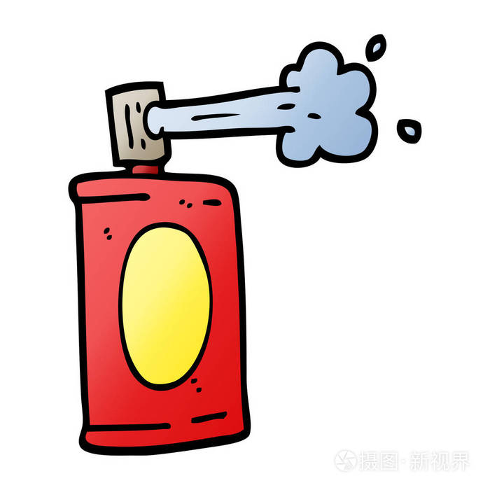 矢量梯度插图卡通喷雾可以