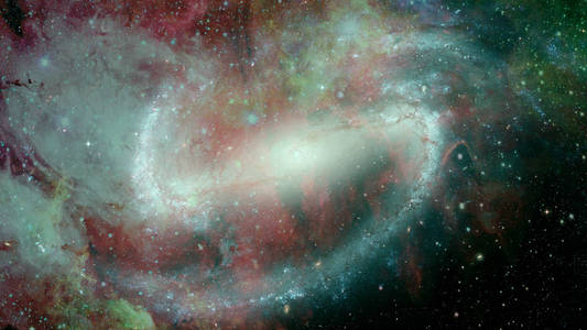 充满恒星星云和星系的宇宙。 这幅图像的元素由美国宇航局提供。
