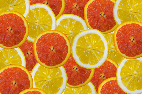 水果橙色柠檬水果片