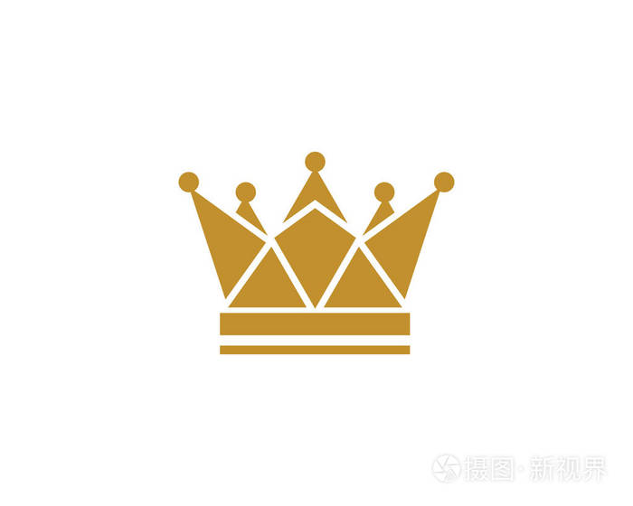 皇冠标志模板矢量图标插图
