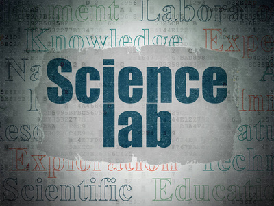 科学概念 科学实验室数字数据纸张背景上