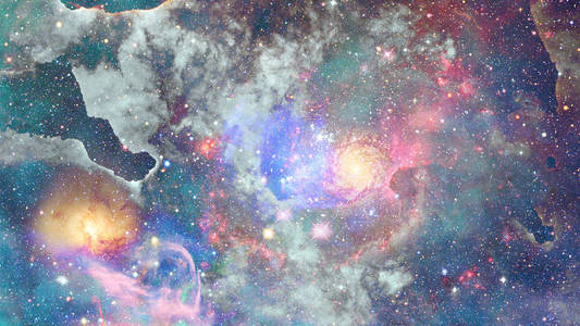 外层空间的星云和恒星。 天文学背景。 这幅图像的元素由美国宇航局提供。