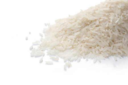白色背景的米饭