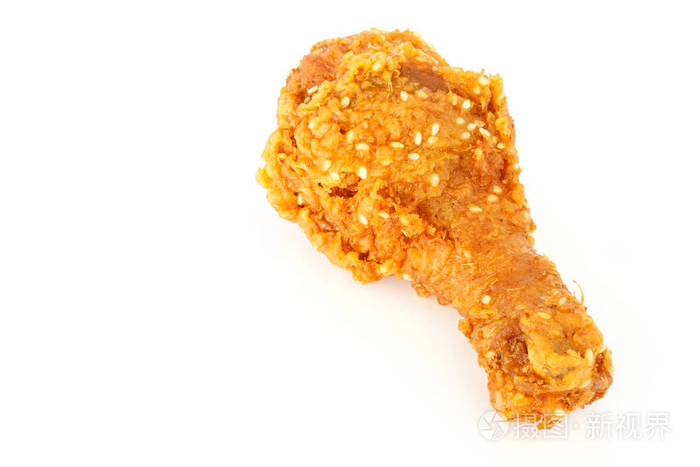 白色背景上的炸鸡鸡鸡腿照片-正版商用图片14b01g-摄图新视界