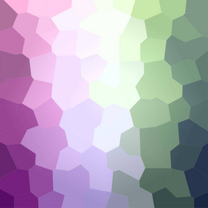 抽象紫色和绿色大六边形背景的插图