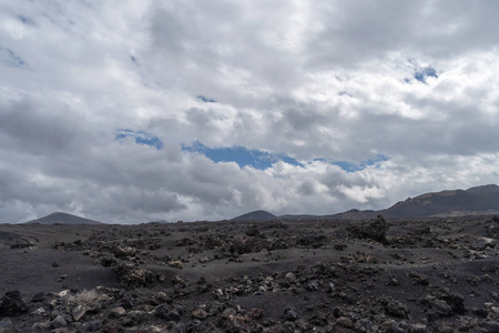 岩石火山景观拉纳罗特加那群岛西班牙