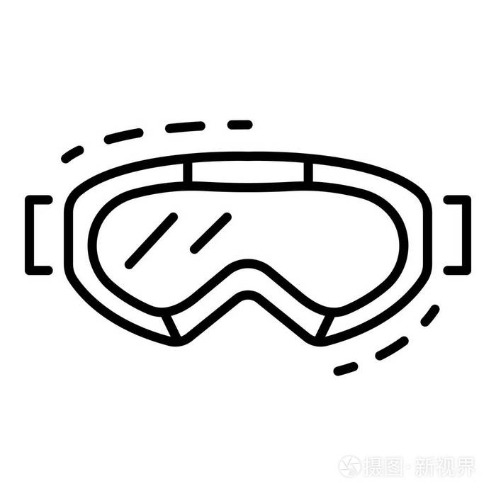 滑雪眼镜图标, 轮廓样式