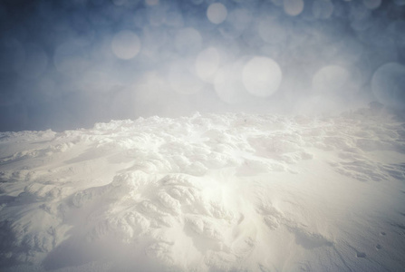 雪和波克假日背景梅耶圣诞