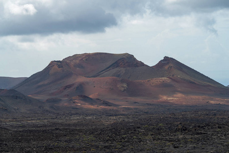 火山景观蒙特纳斯德尔福戈蒂曼法亚国家公园兰萨罗特加那利群岛西班牙