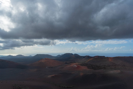 火山景观蒙特纳斯德尔福戈蒂曼法亚国家公园兰萨罗特加那利群岛西班牙