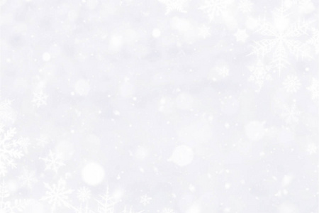 白色雪花和闪耀的圣诞背景