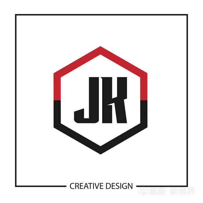 初始jk字母标志模板设计
