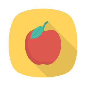 苹果水果平面图标插图
