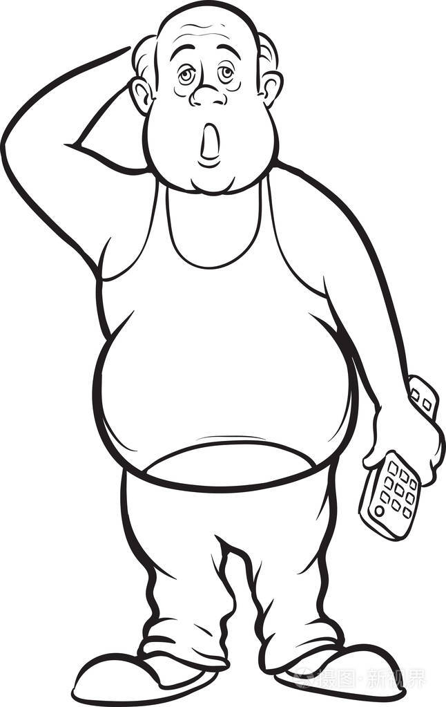 白板画漫画懒胖子
