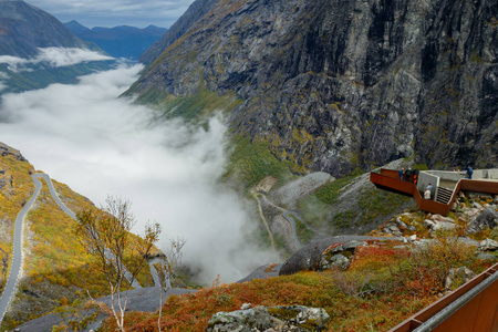 从上面看，挪威的著名道路