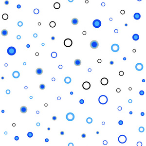 浅蓝色矢量无缝图案与球体。闪烁着模糊的雨滴的抽象插图。百叶窗窗帘图案。