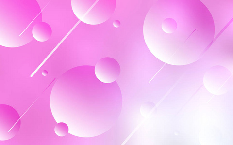 浅粉红色矢量纹理与磁盘。 模糊的装饰设计抽象风格与气泡。 图案可用于美丽的网站。