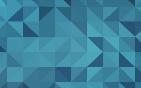 浅蓝色矢量三角形镶嵌模板。 彩色插图的多边形风格与梯度。 您的网站的新纹理。