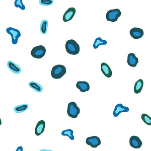 深蓝色矢量无缝覆盖斑点。 抽象插图与彩色气泡在自然风格。 窗帘窗帘设计图案。