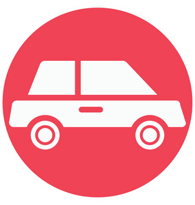 出租车隔离矢量图标，可以很容易地编辑或修改。