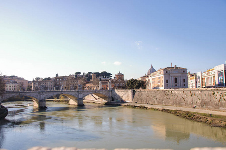 Angelo bridge in Rome, Italy