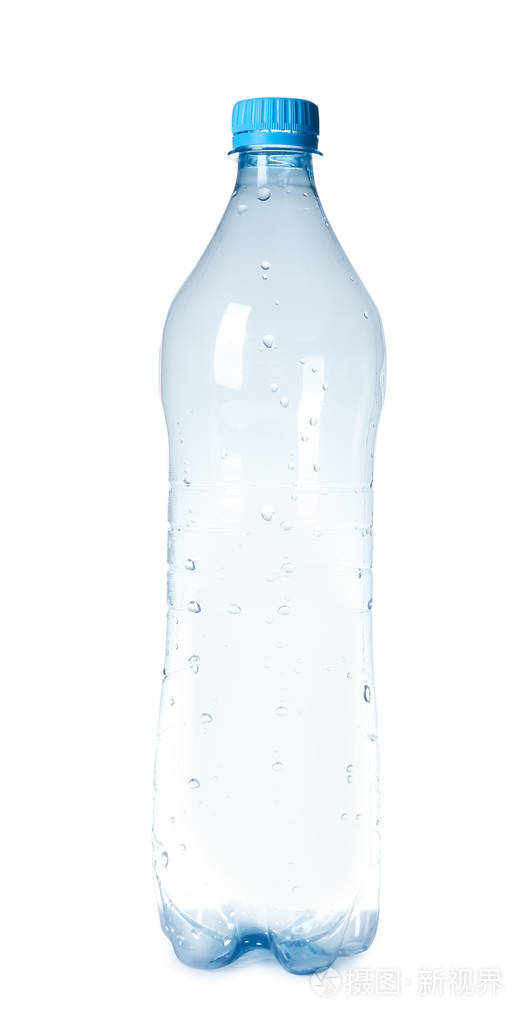 白色背景上的空塑料瓶 回收问题