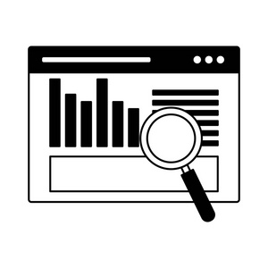 网站分析信息搜索引擎优化矢量图