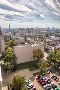 波兰罗兹市中心全景图