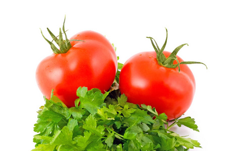 新鲜蔬菜红西红柿绿沙拉